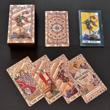 (Style M)Cartas de tarô Wettex Universe mão folha de ouro com material para animais de estimação para reuniões sociais
