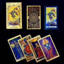 (Style S)Wettex Universe Hand Gold Foil Tarot Cards With Pet Material For Social Gatherings