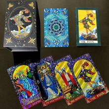 (Style L)Wettex Universe Hand Gold Foil Tarot Cards With Pet Material For Social Gatherings
