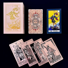 (Style B)Wettex Universe Hand Gold Foil Tarot Cards With Pet Material For Gatherings Social