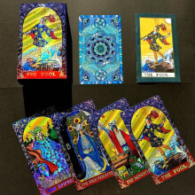 (Style X)Wettex Universe Hand Gold Foil Tarot Cards With Pet Material For Gatherings Social
