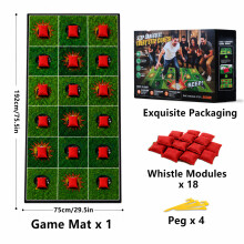 (Black)Felt Mine Sweeper Game Mat For Kids With Handeye Coordination Interaction Parent