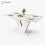 HOMAIRE Extendable White Dining Table 120-160cm 1