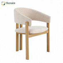 HOMAIRE Metal Dining Chairs Set of 4 Natural Wood