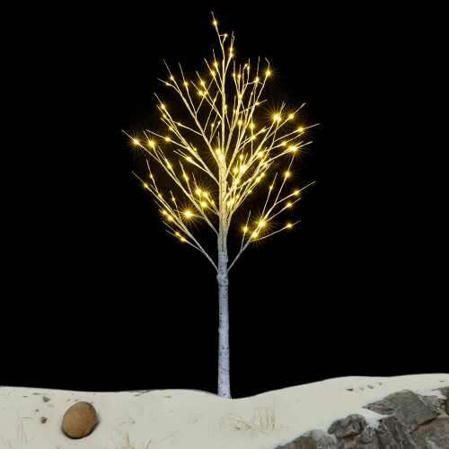 4FT Snowflake Christmas Tree with 48 LED Lamp Artificial Xmas Ornament Gift