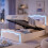 HOMAIRE 3FT Single Ottoman Bed Cream Velvet 6