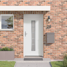 vidaXL Vordertür 98 x 200 cm PVC Weiß