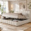 HOMAIRE Super King Upholstered Bed White Bouclé 5