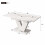 HOMAIRE Extendable White Dining Table 120-160cm 2