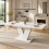 HOMAIRE Extendable White Dining Table 120-160cm 3