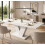 HOMAIRE Extendable White Dining Table 120-160cm 4