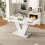 HOMAIRE Extendable White Dining Table 120-160cm 5
