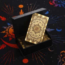 (Gold Purple)Classic Tarot Card Collection For Learning With Language Options Gift Box For Social Events