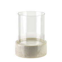 Kandelaar keramiek EVAM BEIGE 14x14x14 beige 1 stuk