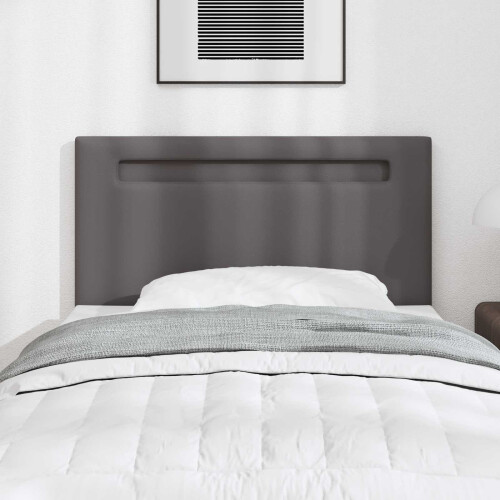 VidaXL vidaXL LED Kopfteil Grau 100 cm Kunstleder
