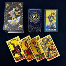 (Style H)Wettex Universe Hand Gold Foil Tarot Cards With Pet Material For Social Gatherings