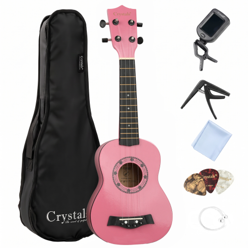 21" Soprano Beginners Ukulele with Gig Bag, Felt Pick & Spare Strings
