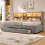 HOMAIRE 3FT Extendable Velvet Sofa Bed Grey 4
