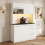 HOMAIRE White Sideboard with USB & LED Light 6