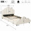 HOMAIRE 3FT Velvet Bed Frame Beige 90x190cm 2