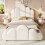 HOMAIRE 3FT Velvet Bed Frame Beige 90x190cm 3