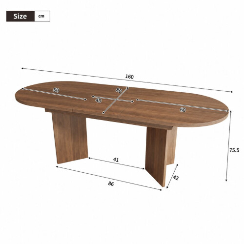HOMAIRE Walnut Oval Extendable Dining Table 1