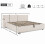 HOMAIRE 6FT Super King Ottoman Storage Bed Beige 2