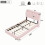 HOMAIRE 3FT Velvet Bed Frame Light Pink 2
