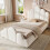 HOMAIRE 3FT Velvet Bed Frame Beige 90x190cm 4