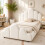 HOMAIRE 3FT Velvet Bed Frame Beige 90x190cm 5
