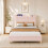 HOMAIRE 3FT Velvet Bed Frame Light Pink 4