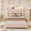HOMAIRE 3FT Velvet Bed Frame Light Pink 6