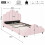 HOMAIRE 3FT Velvet Petal Bed Frame Pink 2