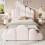 HOMAIRE 3FT Velvet Petal Bed Frame Pink 3