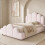HOMAIRE 3FT Velvet Petal Bed Frame Pink 4