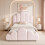 HOMAIRE 3FT Velvet Petal Bed Frame Pink 5
