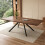HOMAIRE Extendable Walnut Dining Table 160-240cm 4