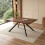 HOMAIRE Extendable Walnut Dining Table 160-240cm 6