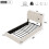 HOMAIRE 3FT Ottoman Bed Frame Beige Velvet 2