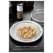 Kitchen Oil Filter Pan Stainless Steel Frying Oil Filter Pan Fine Mesh Filter Basket Frying Grill Food Tools 22cm