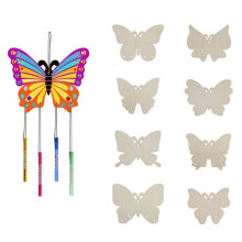 Children'S Wind Chime Ornaments DIY Painted Birthday Party Art Activity Decoration Pendant,Butterfly Set