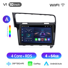 Junsun Autoradio Android, CarPlay sans fil et Android Auto, GPS Navigation, Écran tactile IPS, pour VW Golf 7 MK7