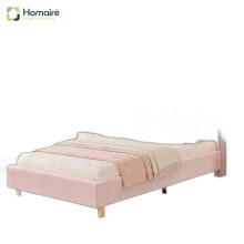 HOMAIRE 3FT Velvet Bed Frame Light Pink