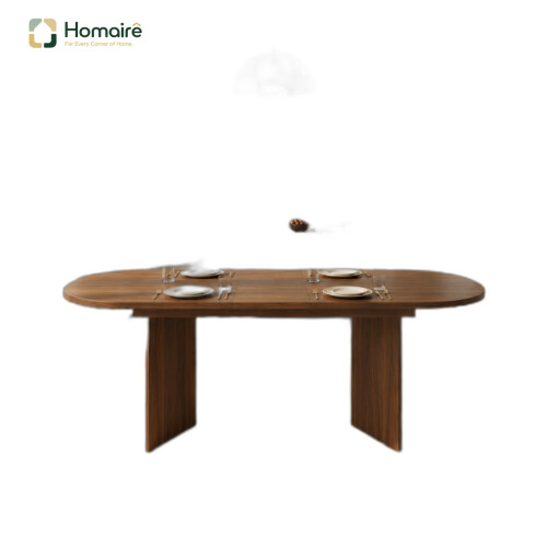 HOMAIRE Walnut Oval Extendable Dining Table