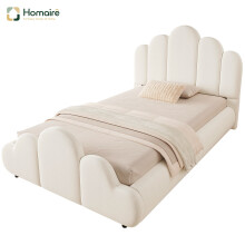 HOMAIRE 3FT Velvet Bed Frame Beige 90x190cm