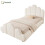 HOMAIRE 3FT Velvet Bed Frame Beige 90x190cm 1