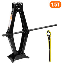 Cric à ciseaux pour voiture 1.5T, outil de levage manuel portable en métal noir
