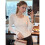 Damen Scoop Neck Slim Fit Langarm Basic Thermounterhemd Weiß M 2