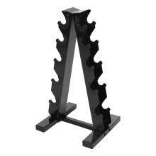 Support de haltères, Rack de rangement en acier 5 niveaux, Capacité 100kg, Noir