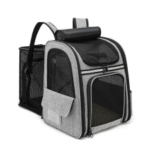 Dogat Pet Sac à dos de transport pour chat et chien, Gris, 34x28x41cm, Respirant et Pliable
